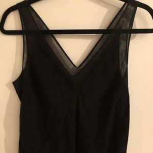 Ted Baker black tank with sheer panel